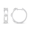 Thumbnail Image 3 of STUDIO BY KAY White Lab-Created Sapphire Clover Hoop Earrings Sterling Silver
