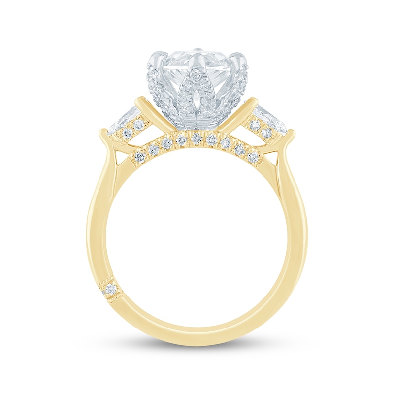 Main Image 3 of Monique Lhuillier Bliss Marquise-Cut Lab-Grown Diamond Engagement Ring 3-7/8 ct tw 18K Two-Tone Gold
