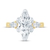 Thumbnail Image 4 of Monique Lhuillier Bliss Marquise-Cut Lab-Grown Diamond Engagement Ring 3-7/8 ct tw 18K Two-Tone Gold