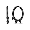 Thumbnail Image 1 of Men's Spike Hoop Earrings Black Ion-Plated Stainless Steel