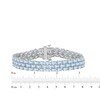 Thumbnail Image 4 of Oval-Cut Sky Blue Topaz Three-Row Bracelet Sterling Silver 7.5"