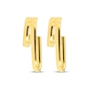Thumbnail Image 2 of Split J-Hoop Earrings 24K Yellow Gold Vermeil Sterling Silver 34mm