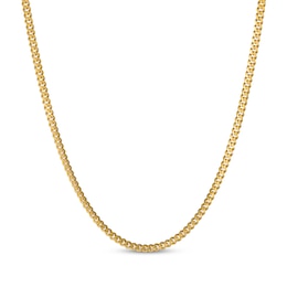 STUDIO BY KAY 3.5mm Diamond-Cut Cuban Curb Chain Necklace 24K Yellow Gold Vermeil Sterling Silver 22"