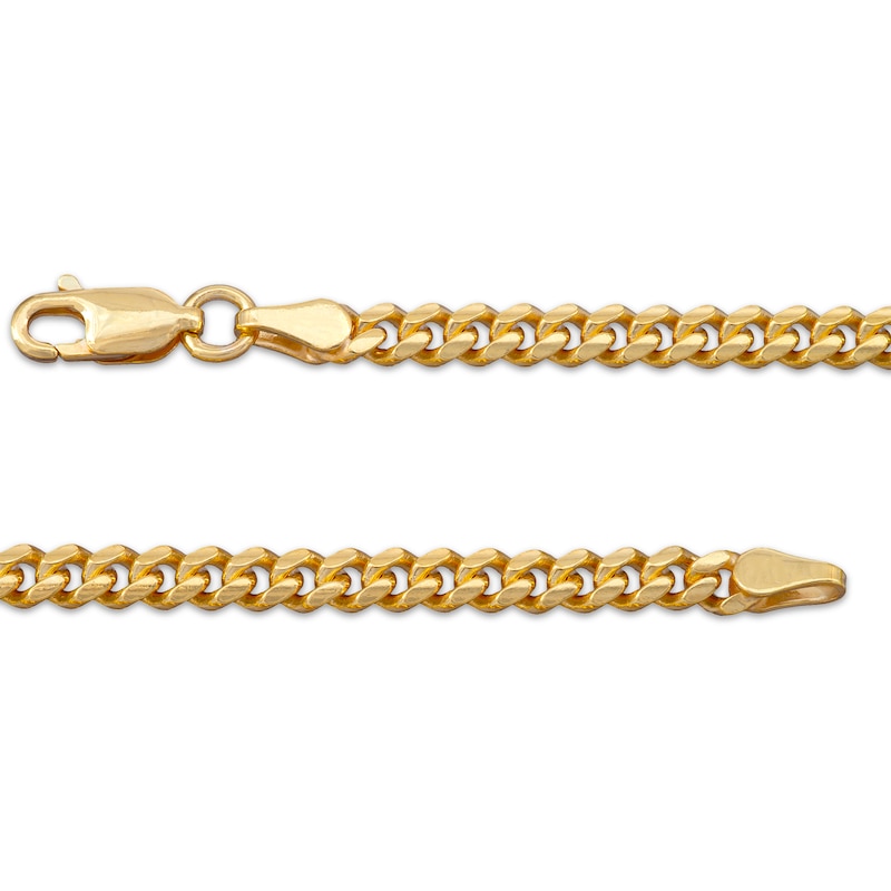 Main Image 4 of STUDIO BY KAY 3.5mm Diamond-Cut Cuban Curb Chain Necklace 24K Yellow Gold Vermeil Sterling Silver 22"