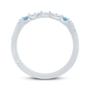 Thumbnail Image 3 of Monique Lhuillier Bliss Blue & White Lab-Grown Diamond Anniversary Ring 1/4 ct tw 18K White Gold