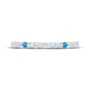 Thumbnail Image 4 of Monique Lhuillier Bliss Blue & White Lab-Grown Diamond Anniversary Ring 1/4 ct tw 18K White Gold