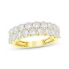 Thumbnail Image 1 of Now + Forever Lab-Grown Diamonds Two-Row Anniversary Ring 2 ct tw 14K Yellow Gold