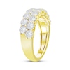 Thumbnail Image 2 of Now + Forever Lab-Grown Diamonds Two-Row Anniversary Ring 2 ct tw 14K Yellow Gold