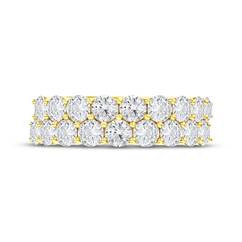 Main Image 4 of Now + Forever Lab-Grown Diamonds Two-Row Anniversary Ring 2 ct tw 14K Yellow Gold