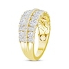 Thumbnail Image 2 of Now + Forever Lab-Grown Diamonds Round & Baguette-Cut Anniversary Ring 2 ct tw 14K Yellow Gold