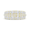 Thumbnail Image 4 of Now + Forever Lab-Grown Diamonds Round & Baguette-Cut Anniversary Ring 2 ct tw 14K Yellow Gold