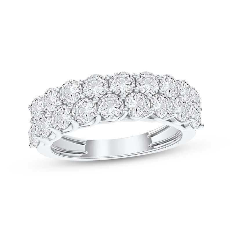 Main Image 1 of Now + Forever Lab-Grown Diamonds Two-Row Anniversary Ring 2 ct tw 14K White Gold