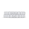 Thumbnail Image 4 of Now + Forever Lab-Grown Diamonds Two-Row Anniversary Ring 2 ct tw 14K White Gold