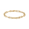 Thumbnail Image 1 of 5.4mm Bone Link Chain Bracelet Hollow 10K Yellow Gold 7.5"