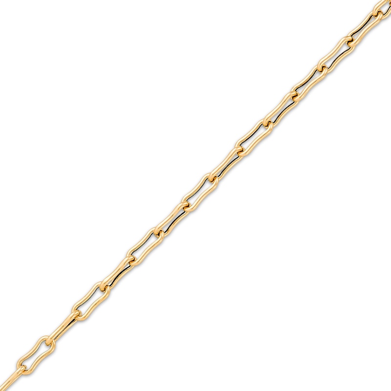Main Image 2 of 5.4mm Bone Link Chain Bracelet Hollow 10K Yellow Gold 7.5"