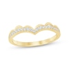 Thumbnail Image 1 of Now + Forever Diamond Scalloped Chevron Anniversary Ring 1/8 ct tw 14K Yellow Gold