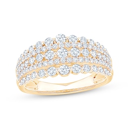 Now + Forever Diamond Multi-Row Anniversary Ring 1 ct tw 14K Yellow Gold