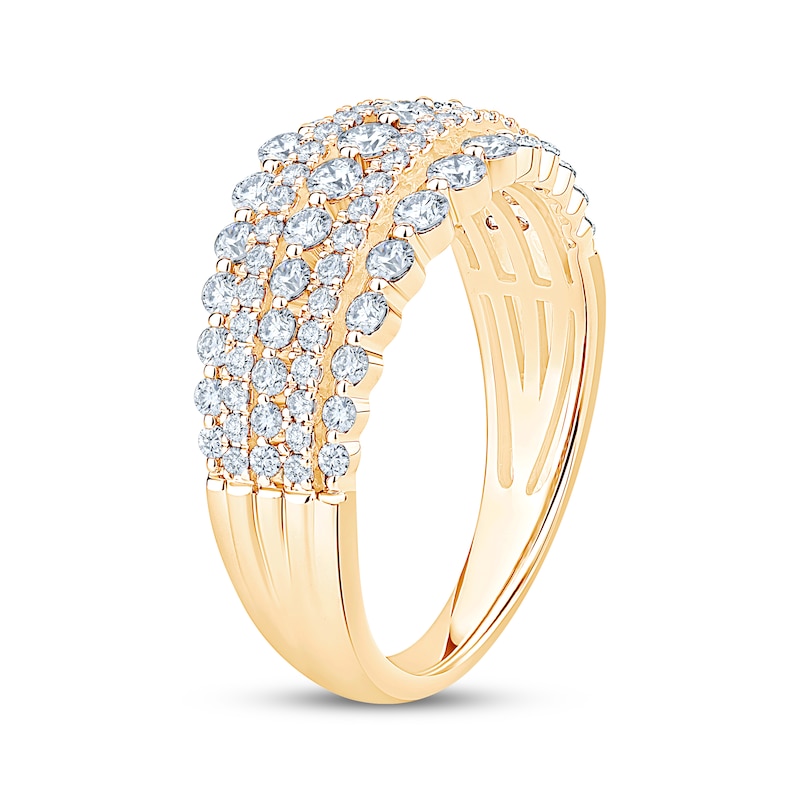 Main Image 2 of Now + Forever Diamond Multi-Row Anniversary Ring 1 ct tw 14K Yellow Gold