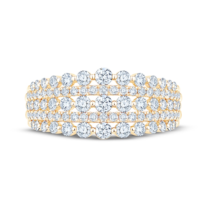 Main Image 4 of Now + Forever Diamond Multi-Row Anniversary Ring 1 ct tw 14K Yellow Gold