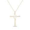 Thumbnail Image 1 of Unstoppable Love Lab-Grown Diamond Cross Necklace 1/3 ct tw 10K Yellow Gold 19"