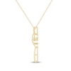 Thumbnail Image 3 of Unstoppable Love Lab-Grown Diamond Cross Necklace 1/3 ct tw 10K Yellow Gold 19"