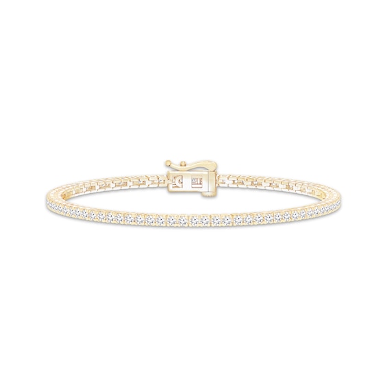 KAY Lab-Grown Diamonds Tennis Bracelet 2-1/2 ct tw 10K Yellow Gold 7.25"