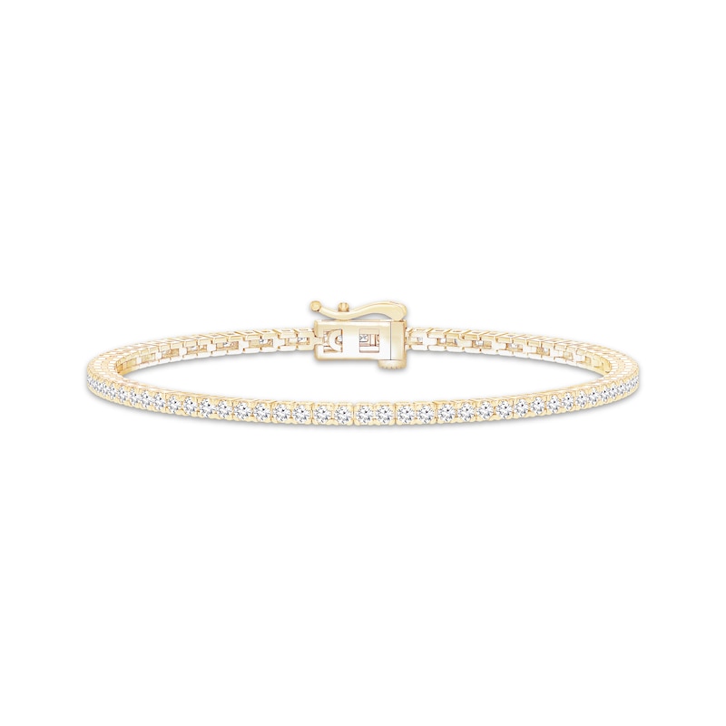 Main Image 1 of KAY Lab-Grown Diamonds Tennis Bracelet 2-1/2 ct tw 10K Yellow Gold 7.25"