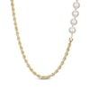 Thumbnail Image 1 of STUDIO BY KAY Cultured Pearl Toggle Necklace 24K Yellow Gold Vermeil Sterling Silver 18"