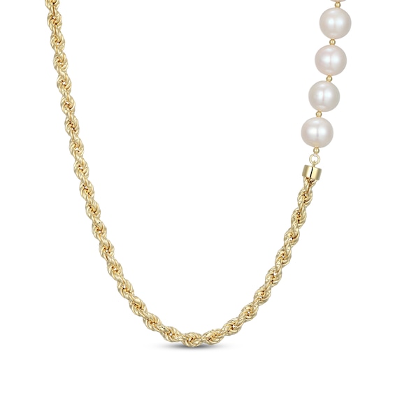 STUDIO BY KAY Cultured Pearl Toggle Necklace 24K Yellow Gold Vermeil Sterling Silver 18"