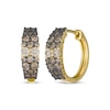 Thumbnail Image 1 of Le Vian Desert Diamonds Chocolate Ombré Hoop Earrings 1-1/4 ct tw 14K Honey Gold