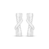 Thumbnail Image 2 of KAY Lab-Grown Diamonds Textured Twist Hoop Earrings 1/10 ct tw 10K White Gold
