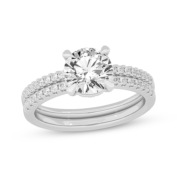 Now + Forever Lab-Grown Diamonds Round-Cut Bridal Set 2-3/8 ct tw 14K White Gold