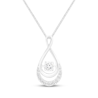 Unstoppable Love Diamond Infinity Necklace 1/5 ct tw Sterling Silver 19"