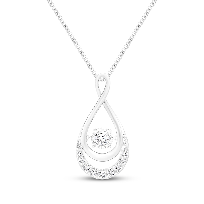 Main Image 1 of Unstoppable Love Diamond Infinity Necklace 1/5 ct tw Sterling Silver 19"