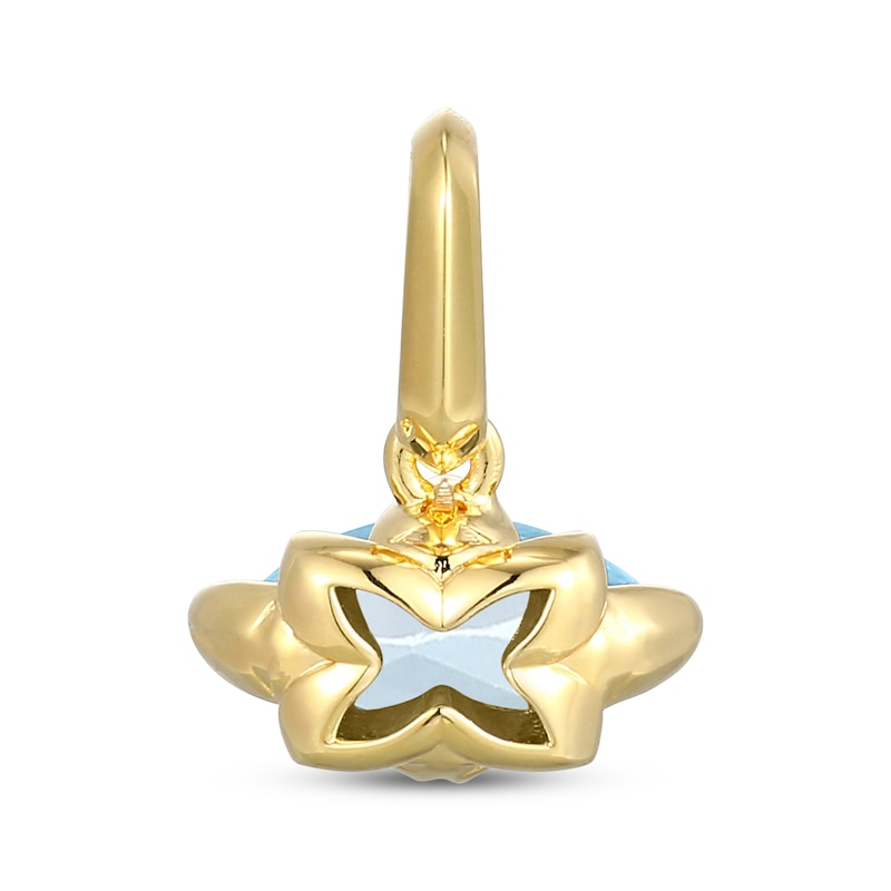Main Image 3 of STUDIO BY KAY Marquise-Cut Swiss Blue Topaz East-West Charm 24K Yellow Gold Vermeil Sterling Silver