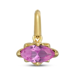 STUDIO BY KAY Marquise-Cut Pink Lab-Created Sapphire East-West Charm 24K Yellow Gold Vermeil Sterling Silver