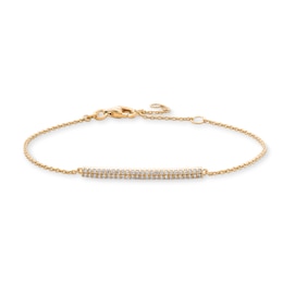 Rocksbox The Grace Lab-Grown Diamond Pavé Bar Bracelet 1/4 ct tw 24K Yellow Gold Vermeil Sterling Silver
