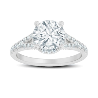 Now + Forever Split-shank Lab-Grown Diamond Engagement Ring Setting 3/8 ct tw 18K White Gold