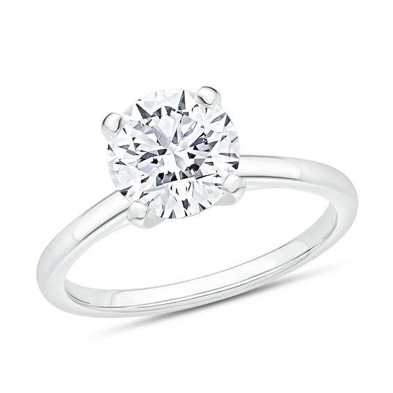 Now + Forever Blank Mount Engagement Ring Setting 18K White Gold