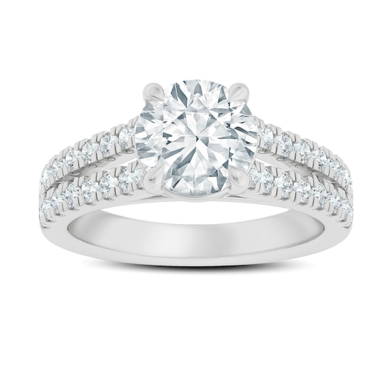 Now + Forever Split Shank Lab-Grown Diamond Engagement Ring Setting 5/8 ct tw Platinum