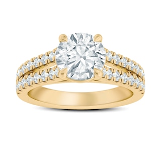 Now + Forever Split Shank Lab-Grown Diamond Engagement Ring Setting 5/8 ct tw 14K Yellow Gold