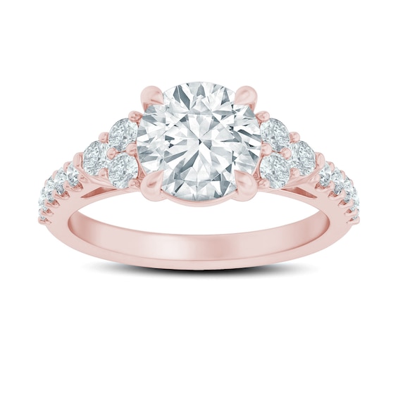 Now + Forever Lab-Grown Diamond Engagement Ring Setting 1/2 ct tw 14K Rose Gold