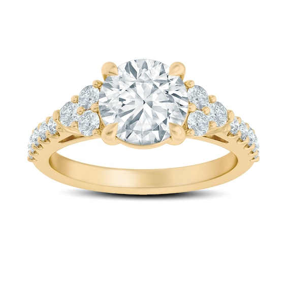 Now + Forever Natural Diamond Engagement Ring Setting 1/2 ct tw 18K Yellow Gold