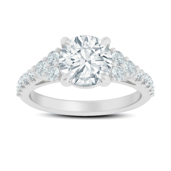 Now + Forever Natural Diamond Engagement Ring Setting 1/2 ct tw 14K White Gold