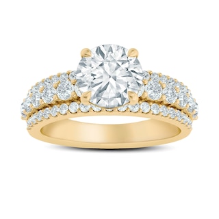 Now + Forever Lab-Grown Diamond Engagement Ring Setting 1 ct tw 18K Yellow Gold