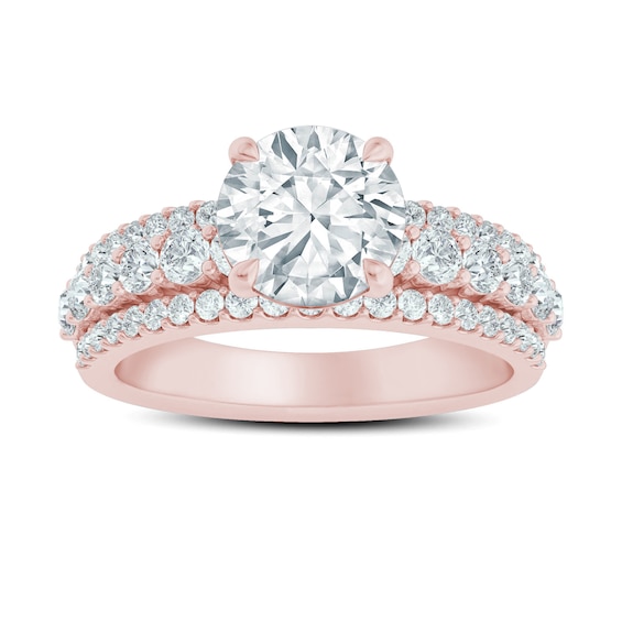 Now + Forever Lab-Grown Diamond Engagement Ring Setting 1 ct tw 14K Rose Gold