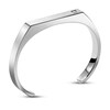 Bulova Open Cuff Bracelet 1/10 ct tw Round-cut Diamond Stainless Steel