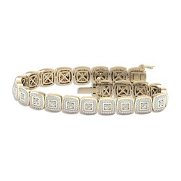 Men's Lab-Created Diamonds by KAY Bracelet 4-1/2 ct tw 14K Yellow Gold 8.5&quot;