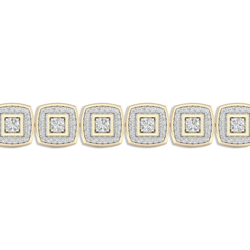 Men's Lab-Created Diamonds by KAY Bracelet 4-1/2 ct tw 14K Yellow Gold 8.5"