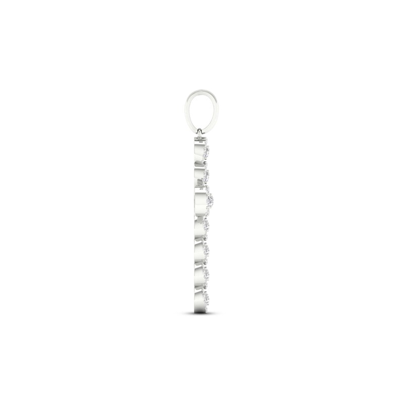 Main Image 3 of Men's KAY Lab-Grown Diamonds Cross Charm 2 ct tw 14K White Gold